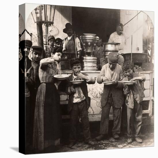 Spaghetti Vendor, C1908-null-Stretched Canvas