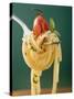Spaghetti with Cherry Tomato on Fork-null-Stretched Canvas