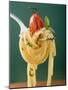 Spaghetti with Cherry Tomato on Fork-null-Mounted Photographic Print