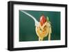 Spaghetti with Cherry Tomato on Fork-Foodcollection-Framed Photographic Print