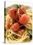 Spaghetti with Cherry Tomatoes and Olives-null-Stretched Canvas