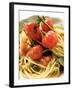 Spaghetti with Cherry Tomatoes and Olives-null-Framed Photographic Print