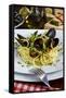 Spaghetti with Mussels (Mytilus Galloprovincialis), Cuisine-Nico Tondini-Framed Stretched Canvas