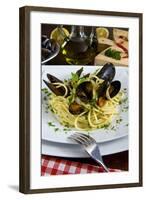 Spaghetti with Mussels (Mytilus Galloprovincialis), Cuisine-Nico Tondini-Framed Photographic Print