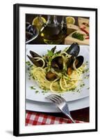 Spaghetti with Mussels (Mytilus Galloprovincialis), Cuisine-Nico Tondini-Framed Photographic Print