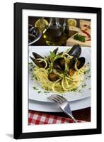 Spaghetti with Mussels (Mytilus Galloprovincialis), Cuisine-Nico Tondini-Framed Photographic Print