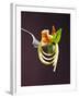 Spaghetti with Shrimp and Basil on a Fork-Kai Stiepel-Framed Photographic Print