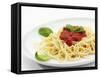 Spaghetti with Tomato Sauce, Italy, Europe-Angelo Cavalli-Framed Stretched Canvas