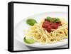 Spaghetti with Tomato Sauce, Italy, Europe-Angelo Cavalli-Framed Stretched Canvas