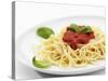 Spaghetti with Tomato Sauce, Italy, Europe-Angelo Cavalli-Stretched Canvas