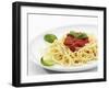 Spaghetti with Tomato Sauce, Italy, Europe-Angelo Cavalli-Framed Photographic Print