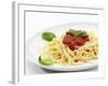 Spaghetti with Tomato Sauce, Italy, Europe-Angelo Cavalli-Framed Photographic Print