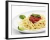 Spaghetti with Tomato Sauce, Italy, Europe-Angelo Cavalli-Framed Photographic Print