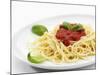 Spaghetti with Tomato Sauce, Italy, Europe-Angelo Cavalli-Mounted Photographic Print