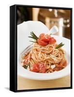 Spaghetti with Tomatoes and Rosemary-null-Framed Stretched Canvas