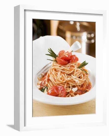 Spaghetti with Tomatoes and Rosemary-null-Framed Photographic Print