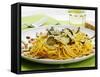 Spaghetti with Zucchini, Italy, Europe-Angelo Cavalli-Framed Stretched Canvas