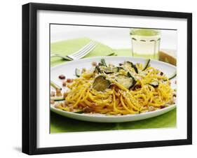 Spaghetti with Zucchini, Italy, Europe-Angelo Cavalli-Framed Premium Photographic Print