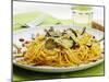 Spaghetti with Zucchini, Italy, Europe-Angelo Cavalli-Mounted Photographic Print