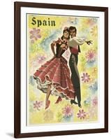 Spain and Flowers-null-Framed Giclee Print