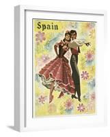 Spain and Flowers-null-Framed Giclee Print