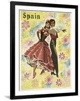 Spain and Flowers-null-Framed Premium Giclee Print