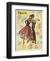 Spain and Flowers-null-Framed Giclee Print