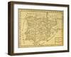 Spain And Portugal Old Map, Published In Venice, Italy, 1810-marzolino-Framed Art Print