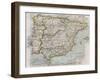 Spain And Portugal Political Map-marzolino-Framed Art Print