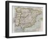 Spain And Portugal Political Map-marzolino-Framed Art Print