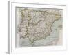 Spain And Portugal Political Map-marzolino-Framed Art Print