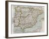 Spain And Portugal Political Map-marzolino-Framed Art Print