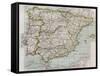 Spain And Portugal Political Map-marzolino-Framed Stretched Canvas