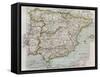 Spain And Portugal Political Map-marzolino-Framed Stretched Canvas