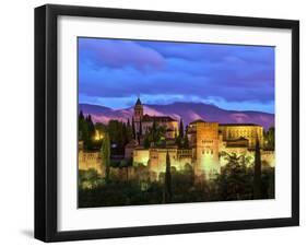 Spain, Andalucia, Granada Province, Granada, Alhambra from Sacromonte Hill-Alan Copson-Framed Photographic Print