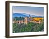 Spain, Andalucia, Granada Province, Granada, Alhambra Palace and Sierra Nevada Mountains-Alan Copson-Framed Photographic Print