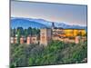 Spain, Andalucia, Granada Province, Granada, Alhambra Palace and Sierra Nevada Mountains-Alan Copson-Mounted Photographic Print