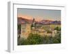 Spain, Andalucia, Granada Province, Granada, Alhambra Palace and Sierra Nevada Mountains-Alan Copson-Framed Photographic Print