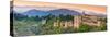 Spain, Andalucia, Granada Province, Granada, Alhambra Palace and Sierra Nevada Mountains-Alan Copson-Stretched Canvas