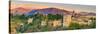 Spain, Andalucia, Granada Province, Granada, Alhambra Palace and Sierra Nevada Mountains-Alan Copson-Stretched Canvas