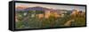 Spain, Andalucia, Granada Province, Granada, Alhambra Palace and Sierra Nevada Mountains-Alan Copson-Framed Stretched Canvas