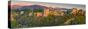 Spain, Andalucia, Granada Province, Granada, Alhambra Palace and Sierra Nevada Mountains-Alan Copson-Stretched Canvas