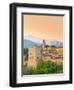 Spain, Andalucia, Granada Province, Granada, Alhambra Palace and Sierra Nevada Mountains-Alan Copson-Framed Photographic Print