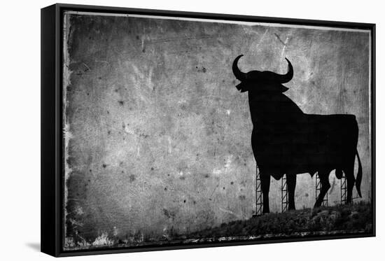 Spain, Andalucia, Jerez De la Frontera, El Cuadrejon, An Osborne Bull or Toro De Osborne-Alan Copson-Framed Stretched Canvas