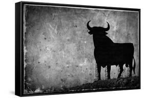 Spain, Andalucia, Jerez De la Frontera, El Cuadrejon, An Osborne Bull or Toro De Osborne-Alan Copson-Framed Stretched Canvas