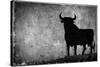 Spain, Andalucia, Jerez De la Frontera, El Cuadrejon, An Osborne Bull or Toro De Osborne-Alan Copson-Stretched Canvas