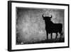 Spain, Andalucia, Jerez De la Frontera, El Cuadrejon, An Osborne Bull or Toro De Osborne-Alan Copson-Framed Photographic Print