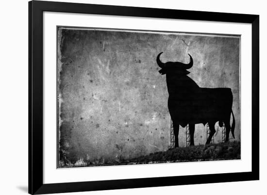 Spain, Andalucia, Jerez De la Frontera, El Cuadrejon, An Osborne Bull or Toro De Osborne-Alan Copson-Framed Photographic Print