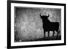 Spain, Andalucia, Jerez De la Frontera, El Cuadrejon, An Osborne Bull or Toro De Osborne-Alan Copson-Framed Photographic Print