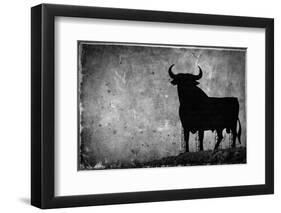 Spain, Andalucia, Jerez De la Frontera, El Cuadrejon, An Osborne Bull or Toro De Osborne-Alan Copson-Framed Photographic Print